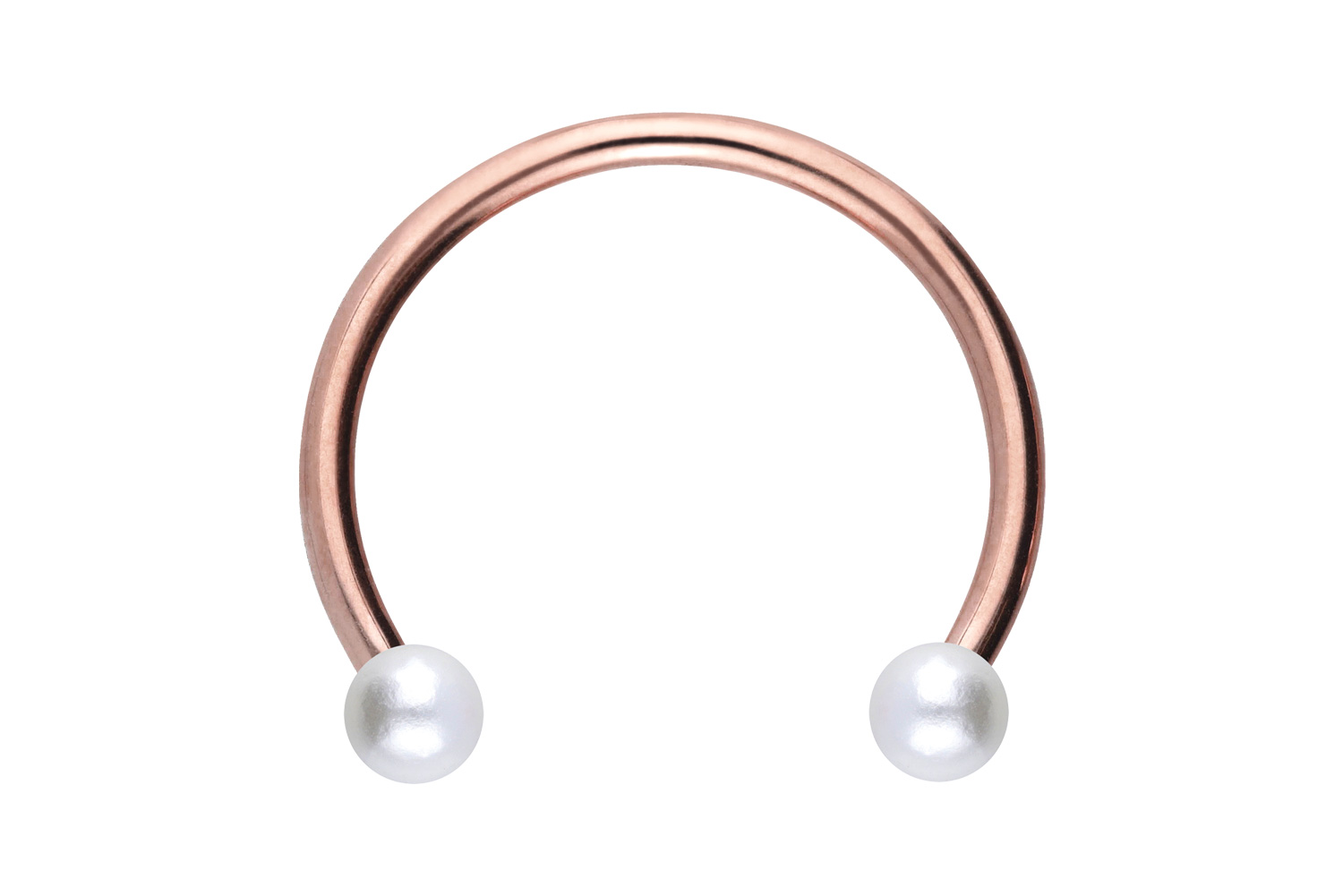 Titan Hufeisenring Piercing SYNTHETISCHE PERLEN